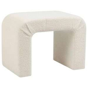 Taburete otomano moderno, taburete pequeño tapizado para tocador