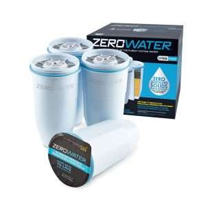 Filtros de reemplazo ZR, tradicional, Paquete de 4, Blanco - Marca ZeroWater