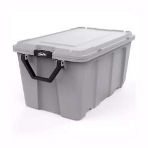 Caja de almacenamiento Hefty MAX PRO de 50 galones, color gris