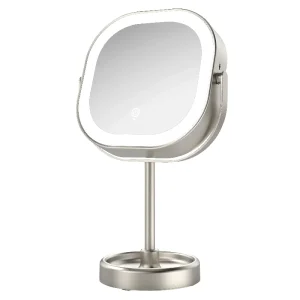 Espejo de Vanidad Conair LED de Doble Cara: Espejo de maquillaje 1x/10x con iluminación ajustable y diseño recargable