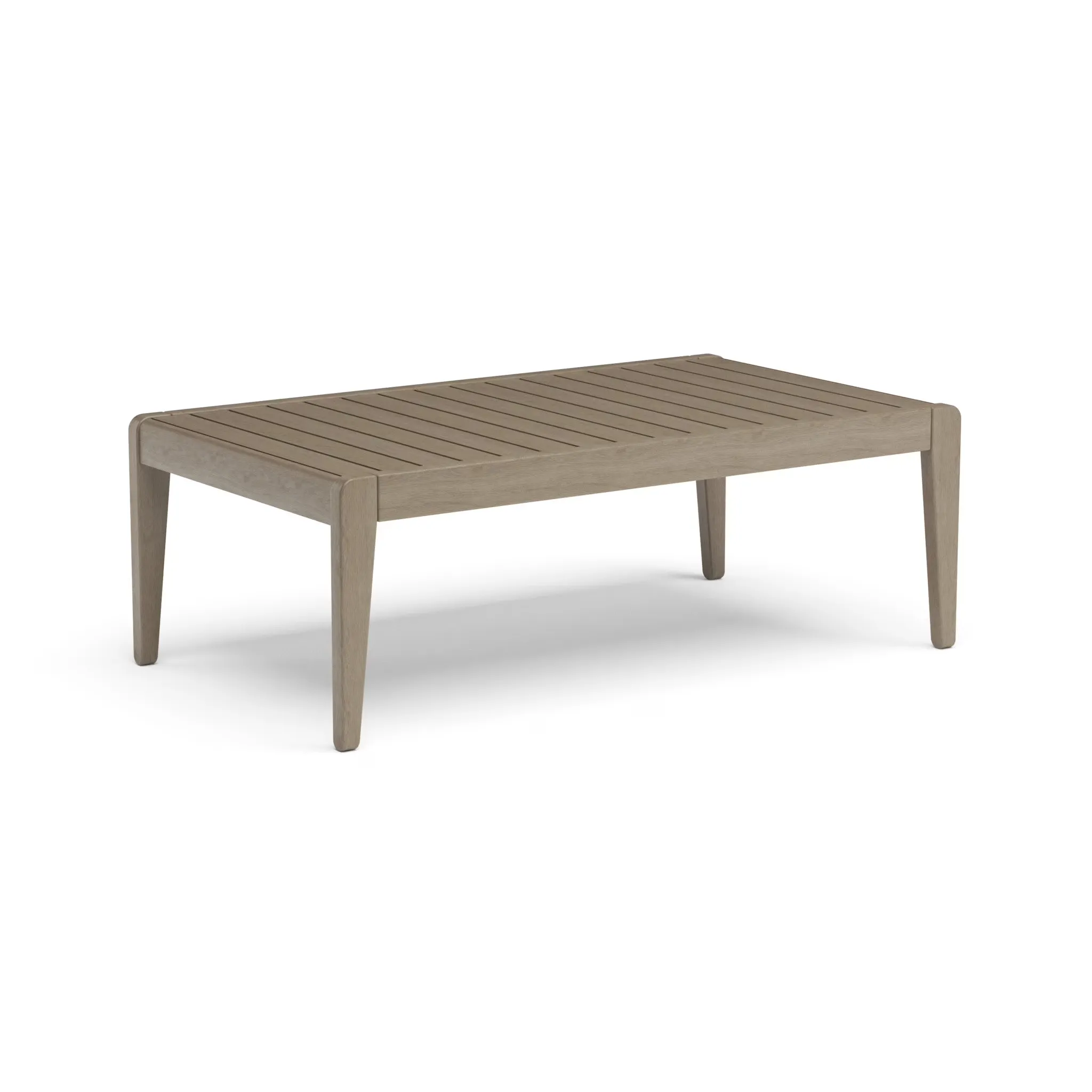 Mesa de centro exterior de madera de acacia en color gris